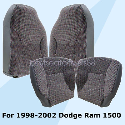 For 1998-2002 Dodge Ram 1500 2500 3500 Front Bottom Top Replacement Seat Cover — 第 1/4 张图片