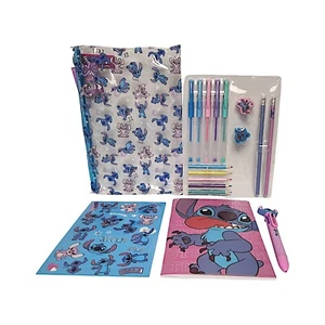 Juego de bolsas de parachoques de papelería Disney Stitch incluye bolígrafo para cuaderno lápiz color bolígrafo - Imagen 1 de 13