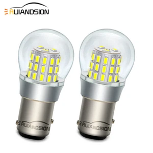 2pcs 380 P21/5W 1157 Led Brake Tail Stop BAY15D White Car Light Bulbs 12V 24V - Picture 1 of 9