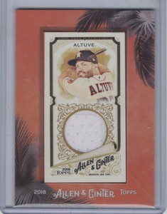 JOSE ALTUVE 2018 Topps Allen and Ginter Mini Framed Relics Jersey #JA (D1964)