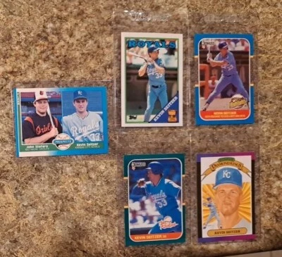 (5) Kevin Seitzer 1987 Fleer Donruss Topps Rookie card RC 1988 Topps Royals 1989 - Image 1 of 4
