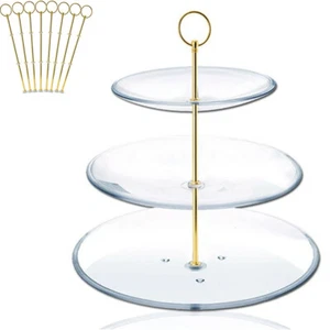 Cupcake Plate Stand Hardware Rod Wedding Handle Fitting 2/3Tier Cake Party - Picture 1 of 15