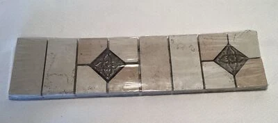 NOS Del Conca Decorative Border Venice Listello Mosaic Insert Accent Tile 3x12 - Image 1 of 4