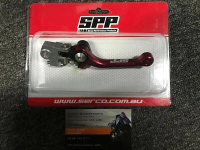 Red SPP Unbreakable Folding Brake Lever Fits HONDA XR250-R 1996 1997 1998 1999 - Image 1 of 4