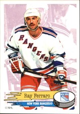 1995-96 Panini Stickers Rangers Hockey Card #103 Ray Ferraro