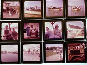Fotografía de colección diapositivas a color 2 1/4 cuadrados Massachusetts Americana década de 1950 - Imagen 1 de 6