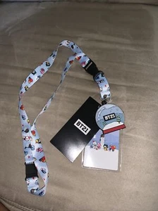 BTS BT21 Winter Wonderland CHARACTERS LANYARD with Rubber Charm Official LINE - Picture 1 of 2