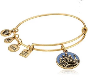 Alex and Ani Sand Castle Bangle Bracelet Rafaelian Gold NWTBC NEW 2017 - Picture 1 of 1