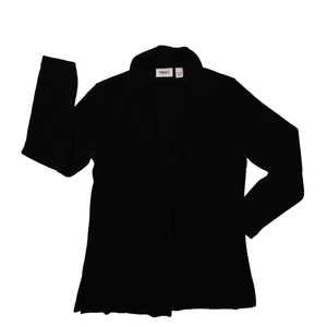 Chico’s Travelers Vintage Black Cardigan Open Front Size 1 Small USA Made - Picture 1 of 6