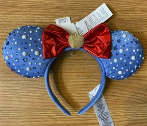 Diadema Orejas Blancanieves Barra de Bolas Minnie Mouse Parques Disney Nueva - Imagen 1 de 3