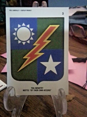 1991 Topps Desert Storm Puzzle 75th Infantry USA #3 🆓 🎁 And Good Luck. - Image 1 of 2