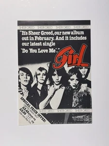 Girl Flyer Gerry Laffy Original Sheer Greed Jet Records Promotion Circa 1980 - Picture 1 of 12