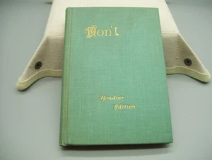 1923 Don't By Censor HC Book Boudoir Edition Avoiding Errors In Conduct & Speech - Imagen 1 de 13