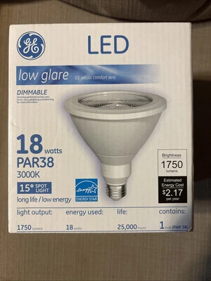 GE 92961 LED PAR38 18 watt, 3000K, Dimmable Reflector Spot LED Light Bulb - Image 1 of 4
