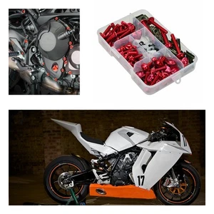 Complete Red Fairing Bolt Kit Body Screw for SUZUKI 2006 2007 GSXR 600 750 AAA - Picture 1 of 9