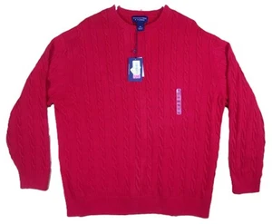 NEW MEN'S ROUNDTREE & YORKE 2XL RED CREW NECK SWEATER - NEW WITH TAGS - Picture 1 of 2