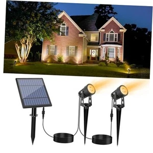 Metal Solar Spot Lights Outdoor with 9.8ft Cable Solar Powered Landscape - Picture 1 of 7