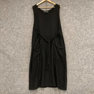 Barbara Lang Paris Womens Dress Size Medium Black Wool Blend Belt Shift 34111 - Picture 1 of 8