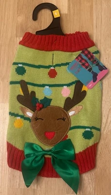 Merry Makings Oh, Deer Dog Sweater, S - Image 1 of 4