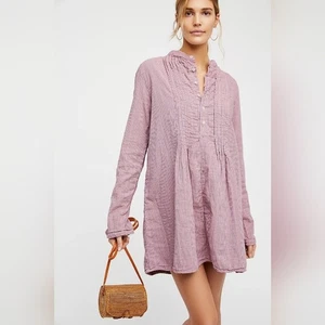 Vestido túnica Free People CP Shades Yoko vintage rosa rayas talla XS - Imagen 1 de 7