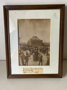 Antique Original Framed Photograph of Atlantic City Boardwalk Easter Sunday 1898 - Picture 1 of 2