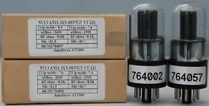 6SN7GT-JAN CHS/VT231 Sylvania Made in USA Amplitex Tested 1MP #764057 764002 - Picture 1 of 11