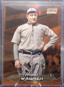 2024 Topps Stadium Club Chrome Honus Wagner #205 Orange Refractor SSP /99 LEGEND - Bild 1 von 2