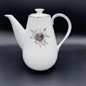 Vintage Celebrity Fine China Nocturne 8 3/4" Coffee Tea Pot 7 Cup Roses Japan - Picture 1 of 9