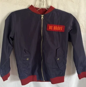 Child’s Garan Windbreaker Jacket "Be Brave" Lightweight Spring Zip Up size 7 - Picture 1 of 7