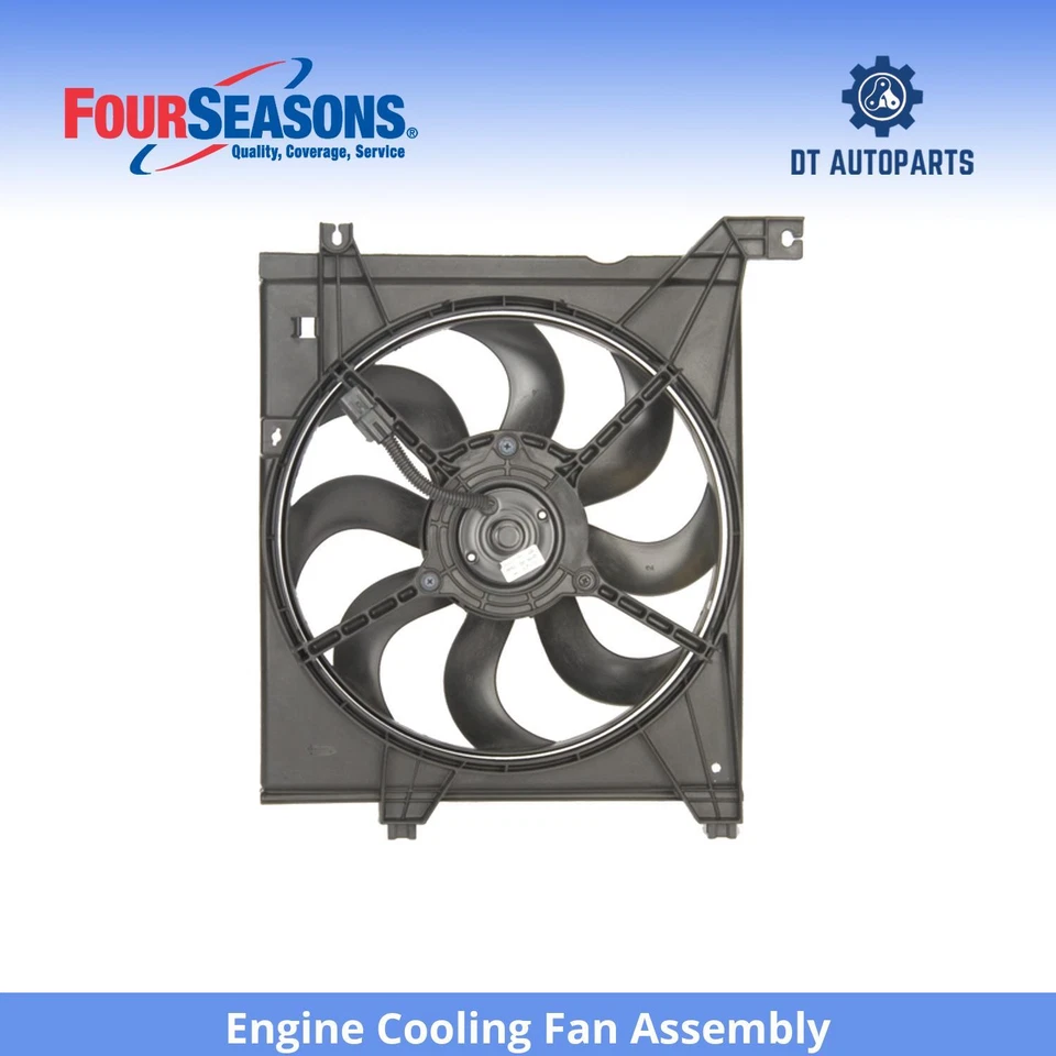 Conjunto de ventilador de refrigeración del motor Kia Spectra 2005-2009 4 estaciones 2006 2007 2008 Foto 1 de 4