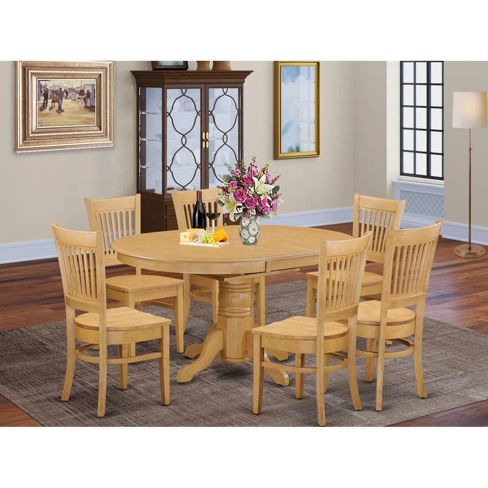 7  PC  Dining  room  set  for  6-Table  with  Leaf  and  6  Dining  Chairs. - Image 1 of 4