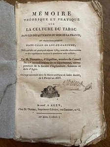 Duburgua  Culture du tabac dans les départements du midi de la France.EO.1805 - Picture 1 of 10