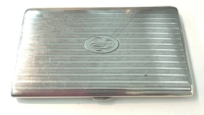 Antigua caja de cigarrillos de plata de ley caja única con sello Alemania siglo XIX Foto 1 de 4