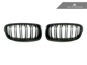AUTOTECKNIC DUAL-SLATS MATTE BLACK FRONT GRILLE - BMW F30 328I 330I 335I 340I - Picture 1 of 1