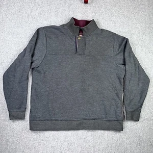 Orvis Sweatshirt Men's Size XL Long Sleeve 1/4 Zip Button Pullover Gray Ch. 50" - Picture 1 of 14