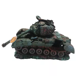 Large Army Tank Aquarium Fish Tank Wartime Hideaway Ornament - Picture 1 of 1