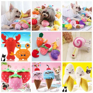 Sound Dog Cat Puppy Squeaker Toys Stuffed Plush Durable dog Pets Play Chew Toys - Picture 1 of 31
