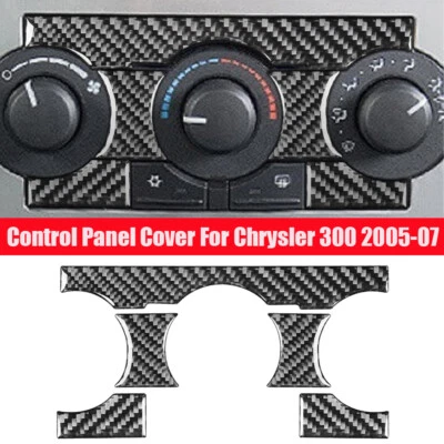 5Pcs For Chrysler 300 2005-07 Carbon Fiber Console Climate Control Panel Cover Foto 1 de 4