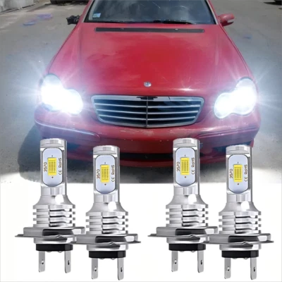 For Mercedes-Benz C250 C300 C350 - 4X Combo Headlight High & Low Beam LED Bulbs - Image 1 of 4