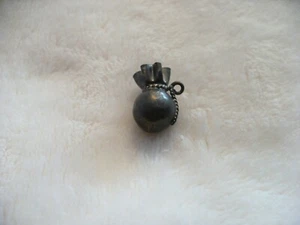 B5- VINTAGE CHARM SILVER BAG LIKE MINERS KEPT THEIR GOLD DUST IN #190 - Bild 1 von 8