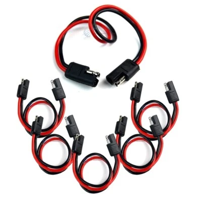 2 Pin 12in. 14 Gauge Heavy Duty Quick Disconnect Power Cord Cable 20-Pack - Image 1 of 3