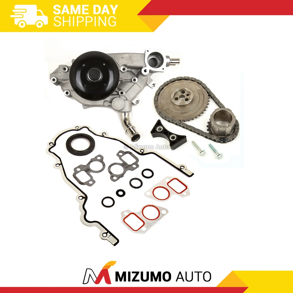 Timing Chain Kit Cover Gasket Water Pump Fit 03-06 GMC Cadillac 4.8 5.3 6.0 - Image 1 of 4