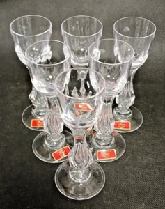 Cristalleries de BAYEL Jolie suite de 6 verres à pieds ( buvant 4 cm) - Picture 1 of 9