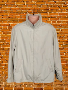 MENS GAP SIZE UK LARGE NATURAL BEIGE LIGHT JACKET COAT FLEECE LINED ZIP CASUAL - Picture 1 of 6