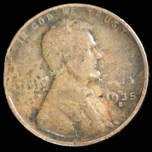 1935-S Lincoln Wheat Cent BN (Lamination Error) - Picture 1 of 7