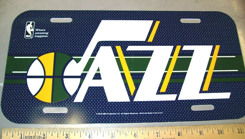 Utah Jazz NBA basketball team plastic License Plate, made in the USA - Image 1 of 1