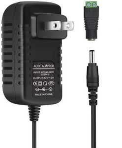 Universal 12V 2A Power Supply Adapter Charger LED Stripe CCTV Security Camera - Picture 1 of 2