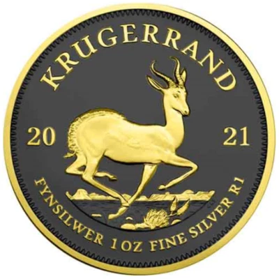 1 UNZE 999 SILBER - AFRIKA KRÜGERRAND / SPRINGBOCK - SILBERMÜNZE - SILBERBARREN  - Bild 1 von 2