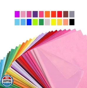 Multicolored Tissue Paper 20"x26" 100 Pack, 25 Colors, Art Tissue for Gifts, - Picture 1 of 5