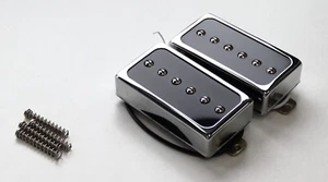 Pastilla P90, tamaño PAF, CUBIERTA PLATA NÍQUEL, PLACA BASE PLATA NÍQUEL, AlNiCo 5 A5 - Imagen 1 de 2